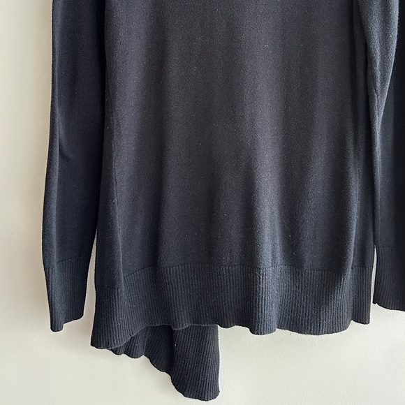 Belldini Asymmetrical Long Black Open Cardigan, Casual Versatile Sweater, Small - Picture 16 of 16